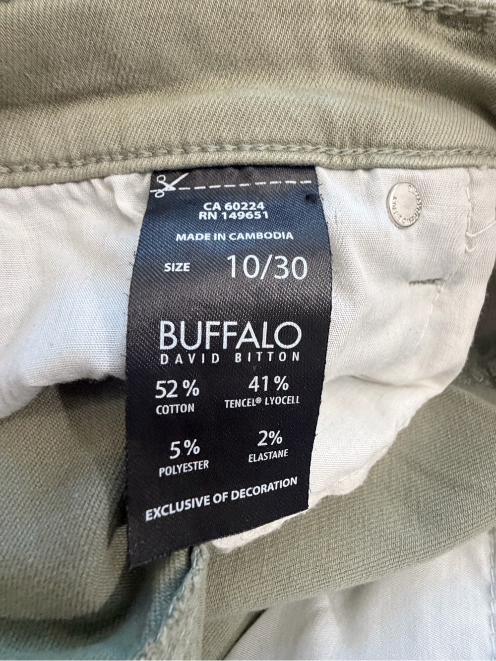 Buffalo David Bitton Havana High-Rise Ankle Skinny Jeans in Light Beige - Picture 6 of 7